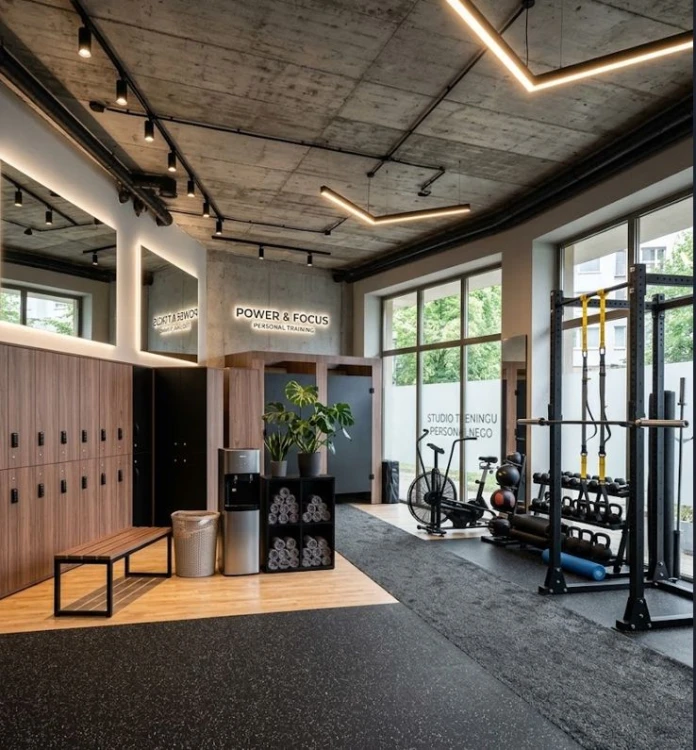Przebieralnia podwójna , studio treningu personalnego, fitness.jpg